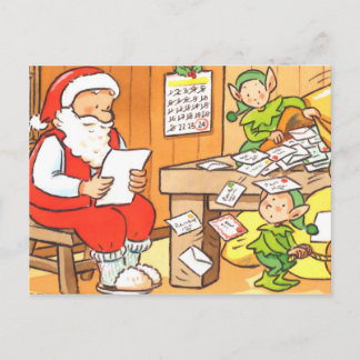 Buchstaben für den Weihnachtsmann Feiertagspostkarte