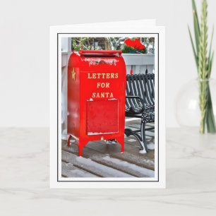 Buchstaben für Santa Mailbox Feiertagskarte