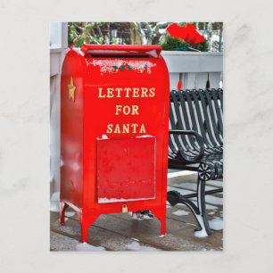 Buchstaben für Santa Mailbox Feiertagspostkarte