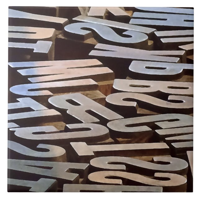 Buchstaben für Typesettierung Fliese (Vorderseite)