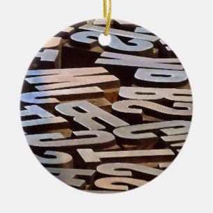 Buchstaben für Typesettierung Keramik Ornament