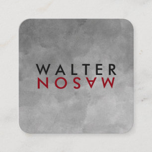 Buchstaben Gedreht Aquarelltextur Quadratische Visitenkarte