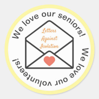 Buchstaben gegen Isolation Runder Aufkleber
