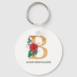 Buchstaben Gold und Rot Schlüsselanhänger