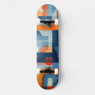 Buchstaben in blau und orange skateboard