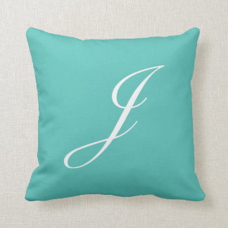 Buchstaben J Türkise Monogram Pillow Kissen