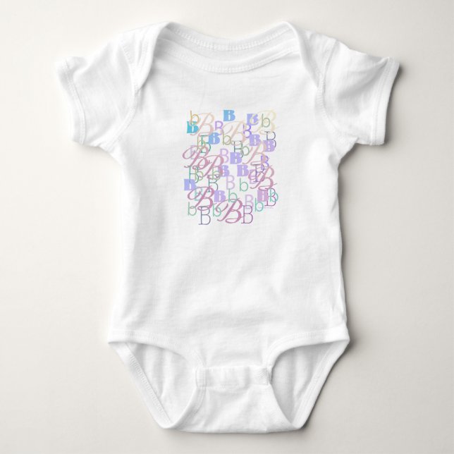 Buchstaben Konfetti "B" Baby Body Strampler (Vorderseite)