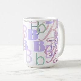 Buchstaben-Konfetti "B" Kaffeetasse