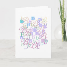 Buchstaben-Konfetti "B" Karte