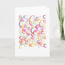 Buchstaben-Konfetti "C" Karte