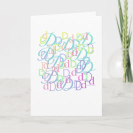 Buchstaben Konfetti "D" Karte