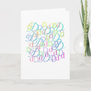 Buchstaben Konfetti "D" Karte