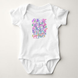 Buchstaben-Konfetti "E" Baby-Body Baby Strampler