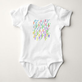 Buchstaben-Konfetti "F" Baby-Body Baby Strampler