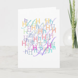 Buchstaben Konfetti "H" Karte