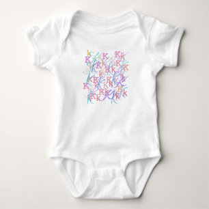 Buchstaben-Konfetti "K" Baby-Body Baby Strampler
