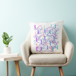 Buchstaben Konfetti "L" Kissenhülle Kissen