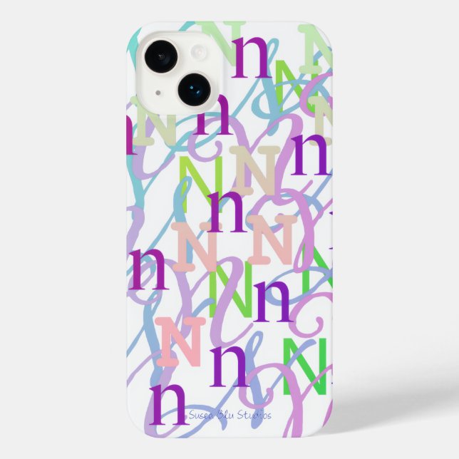 Buchstaben-Konfetti "N" iPhone-Hülle iPhone Hülle (Rückseite)