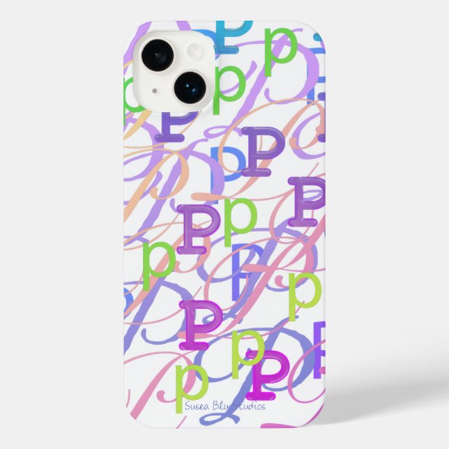 Buchstaben-Konfetti "P"-iPhone-Hülle iPhone Hülle (Rückseite)