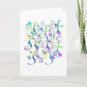 Buchstaben Konfetti "S" Karte