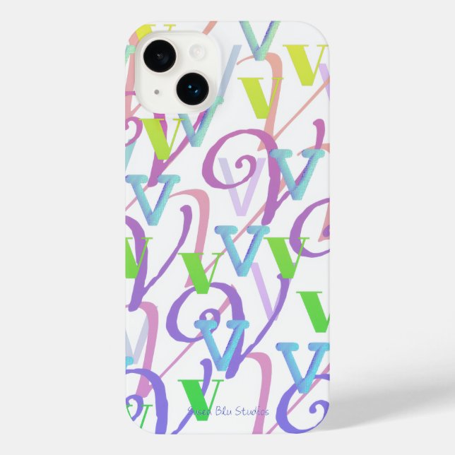 Buchstaben Konfetti "V" iPhone-Hülle iPhone Hülle (Rückseite)