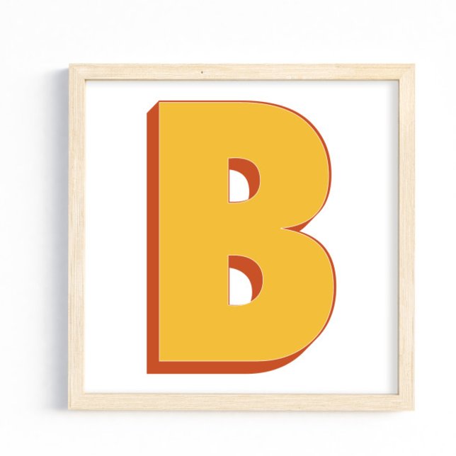 Buchstaben-Kunstposter, B-Monogramm, fette Typ-Ini Poster (Von Creator hochgeladen)
