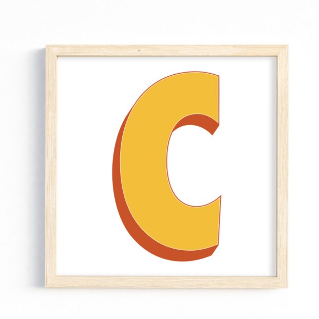 Buchstaben-Kunstposter, C-Monogramm, fette Type In Poster (Von Creator hochgeladen)
