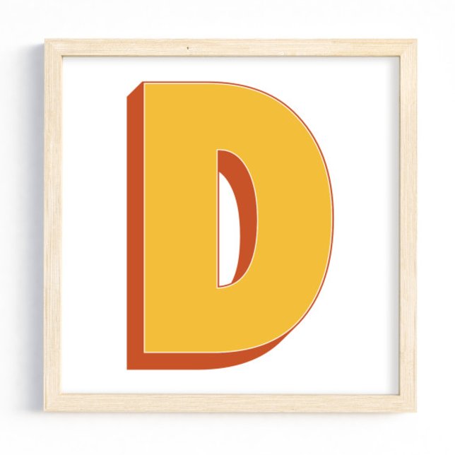 Buchstaben-Kunstposter, D-Monogramm, fette Type-In Poster (Von Creator hochgeladen)