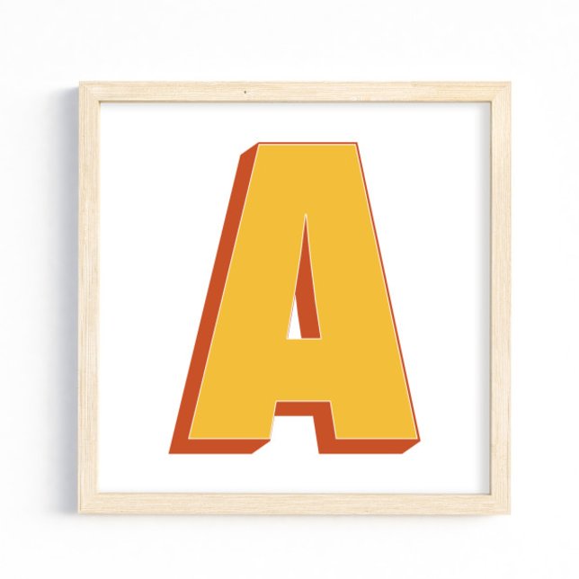 Buchstaben-Kunstposter, ein Monogramm, fette Typin Poster (Von Creator hochgeladen)