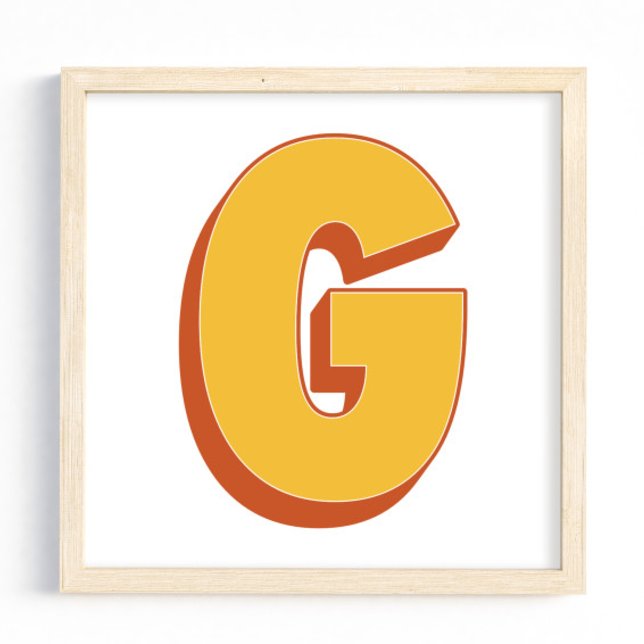 Buchstaben-Kunstposter, G-Monogramm, fette Type In Poster (Von Creator hochgeladen)