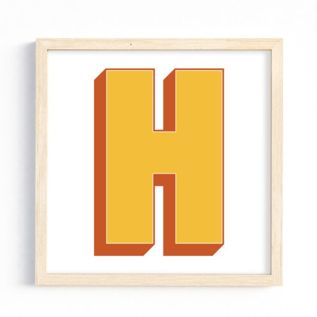 Buchstaben Kunstposter, H Monogramm, Fette Type In Poster (Von Creator hochgeladen)