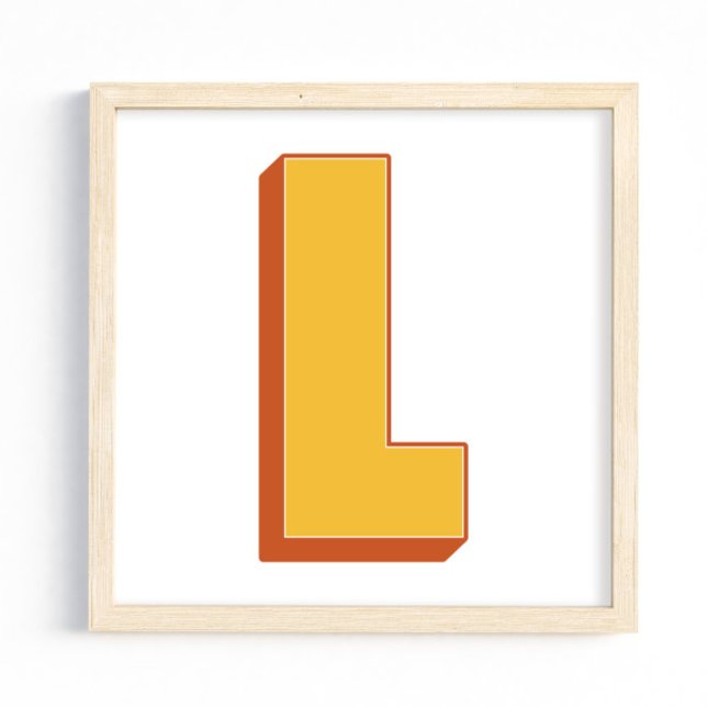 Buchstaben-Kunstposter, L-Monogramm, fette Type In Poster (Von Creator hochgeladen)