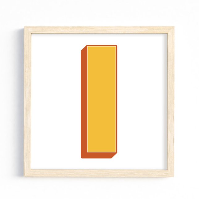 Buchstaben-Kunstposter, Monogramm I, fette Initial Poster (Von Creator hochgeladen)