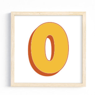 Buchstaben-Kunstposter, Monogramm O, fette Initial Poster