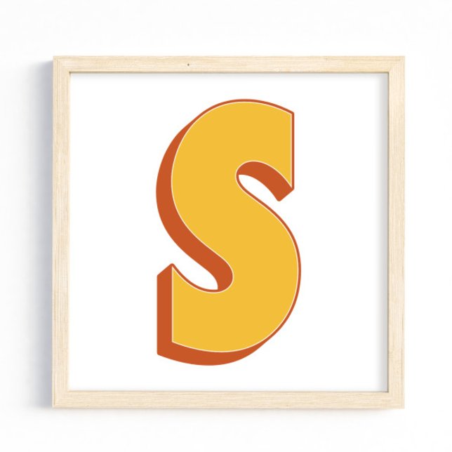 Buchstaben-Kunstposter, S-Monogramm, fette Initial Poster (Von Creator hochgeladen)