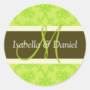 Buchstaben M Aufkleber für den Monogramm-Umschlag