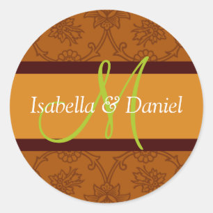 Buchstaben M Aufkleber für den Monogramm-Umschlag