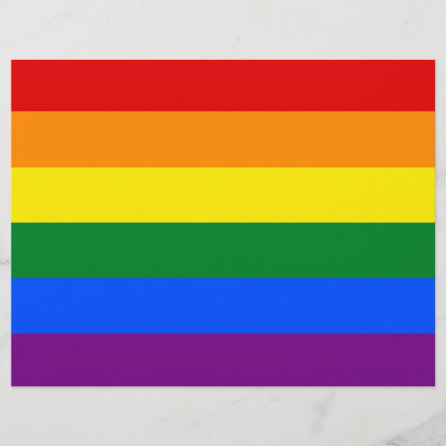 Buchstaben mit LGBT-Regenbogenflagge (Vorderseite)