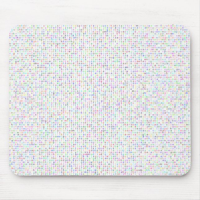Buchstaben Mousepad (Vorne)