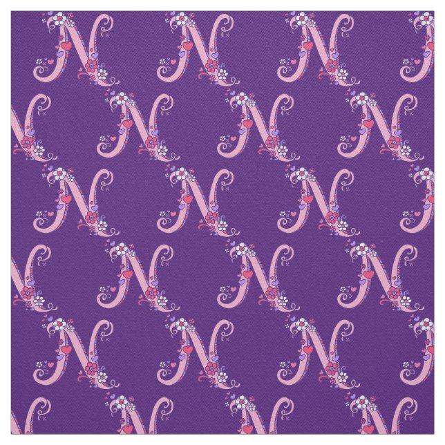 Buchstaben N, dekorativer Text, kundenspezifisch Stoff (Muster)