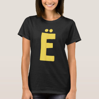 Buchstaben Ø groß und fett in gelb T-Shirt