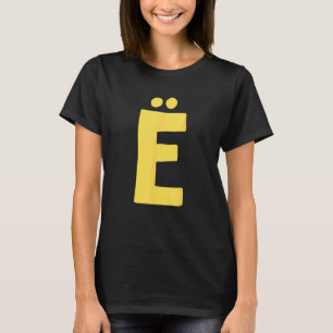 Buchstaben Ø groß und fett in gelb T-Shirt