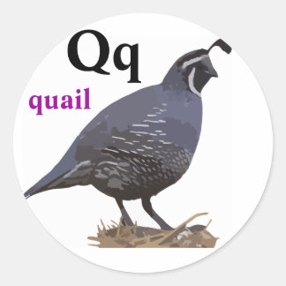 Buchstaben Q-Aufkleber Runder Aufkleber