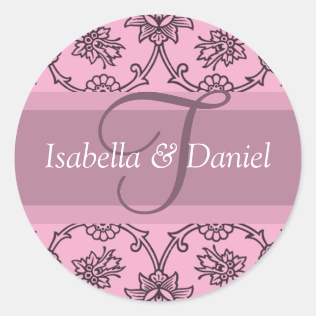 Buchstaben T Runder Aufkleber (Vorderseite)