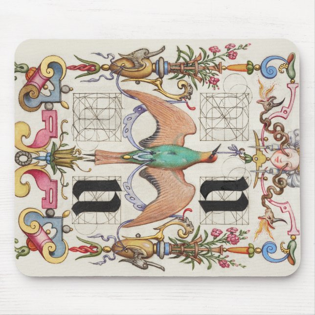 Buchstaben U und V Mira Calligraphiae Kalligraphie Mousepad (Vorne)