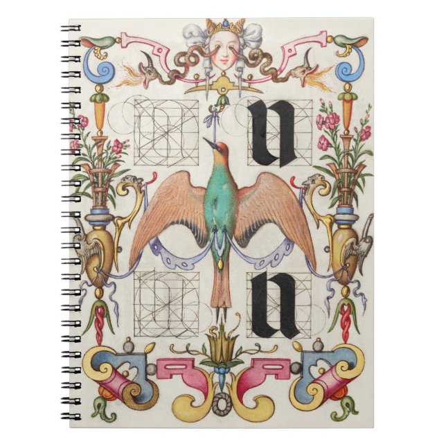 Buchstaben U und V Mira Calligraphiae Kalligraphie Notizblock (Vorderseite)