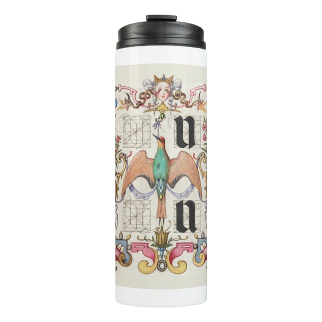 Buchstaben U und V Mira Calligraphiae Kalligraphie Thermosbecher (Vorderseite)