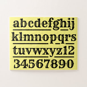 Buchstaben und Zahlen Designs Puzzle