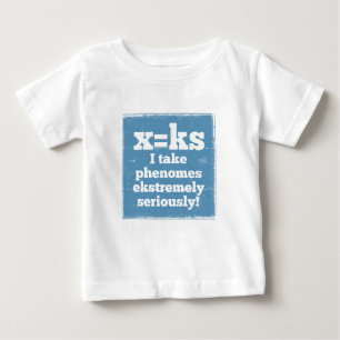 Buchstaben x Phenome klingen phonisch Baby T-shirt