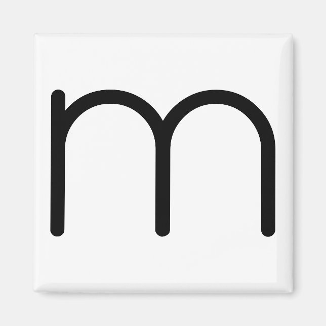 Buchstabenbezeichnung "m" magnet (Vorne)